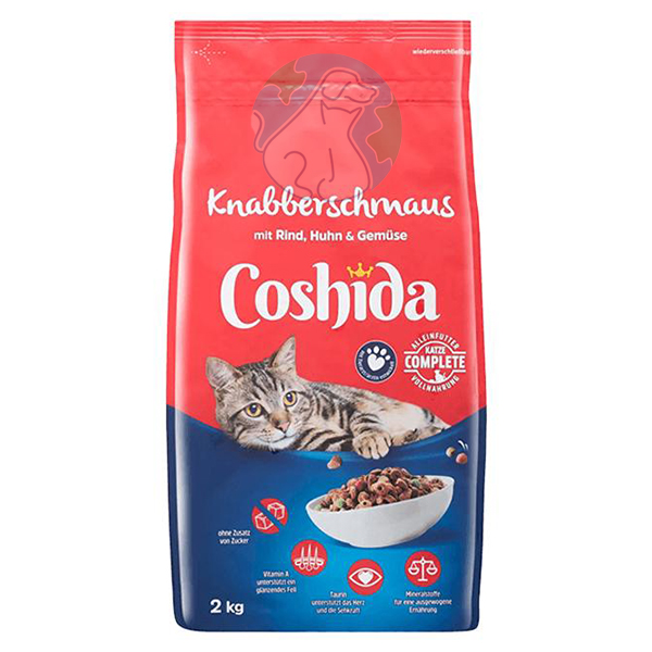 غذای خشک گربه 2کیلویی گوشت و سبزیجات Coshida